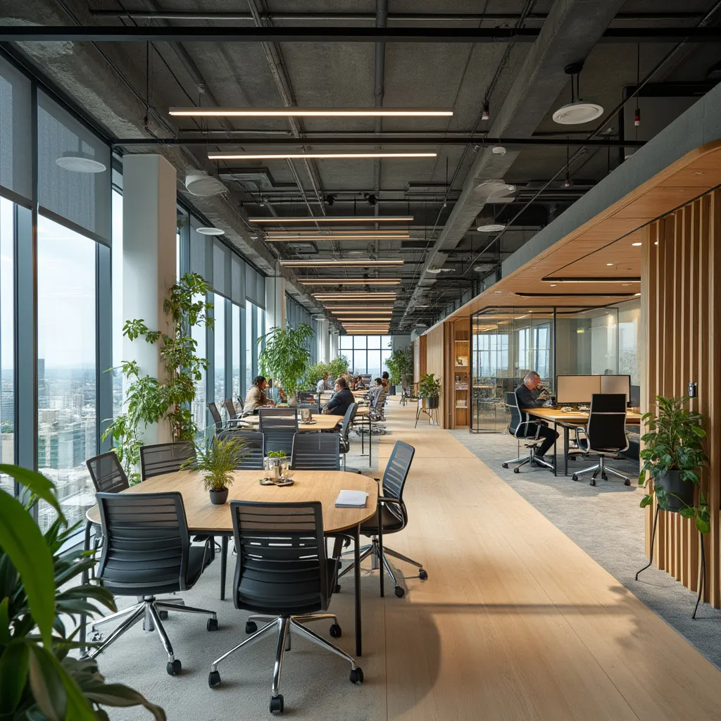 Vista de la oficina moderna
