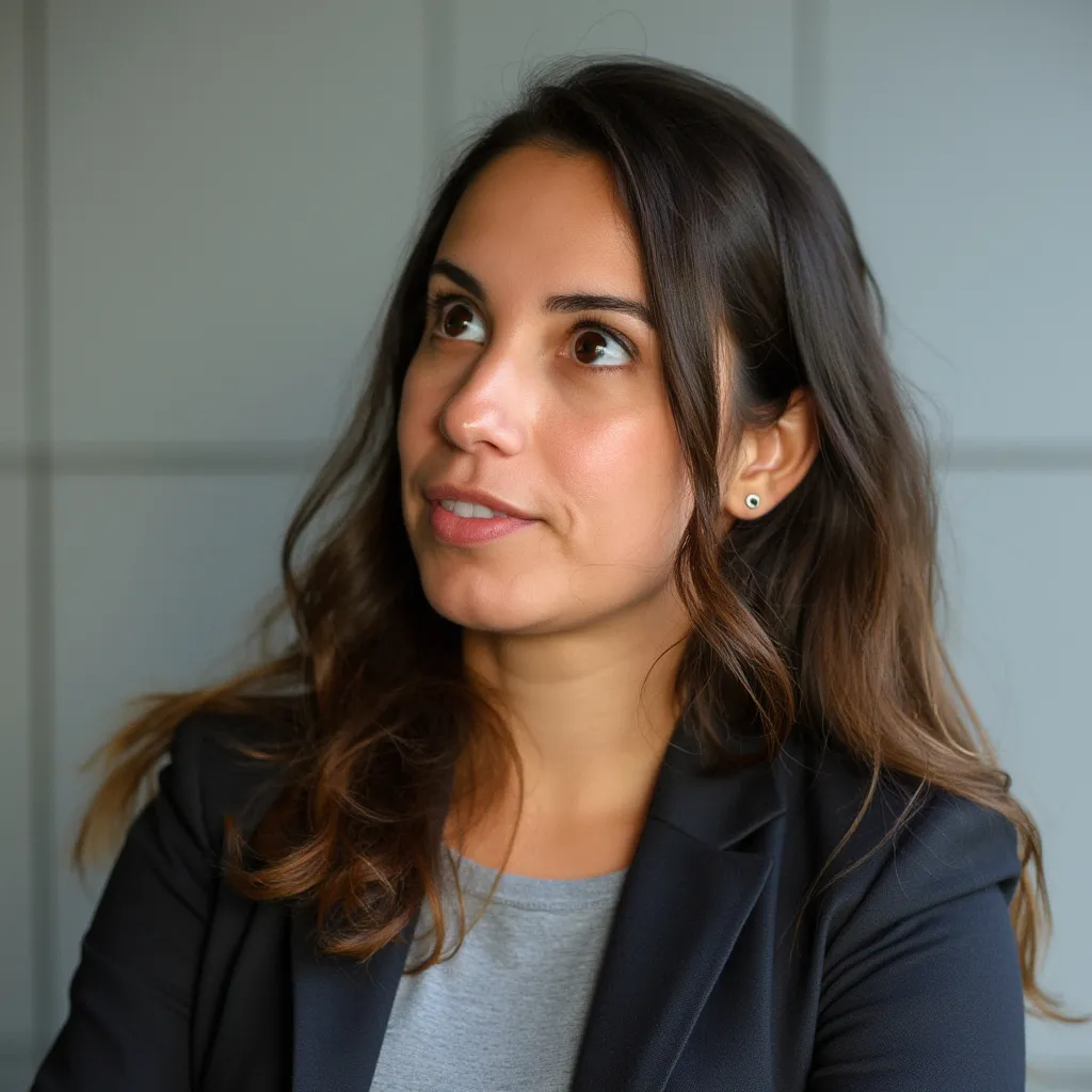 Retrato de Laura Torres pensativa